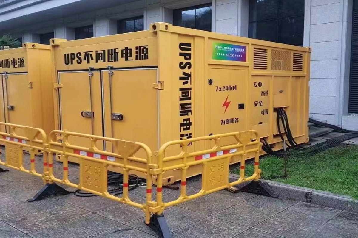 大石桥发电机租赁施工现场