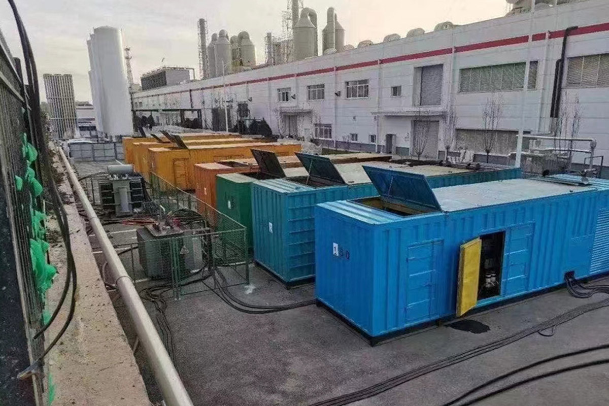 大石桥发电机租赁施工现场